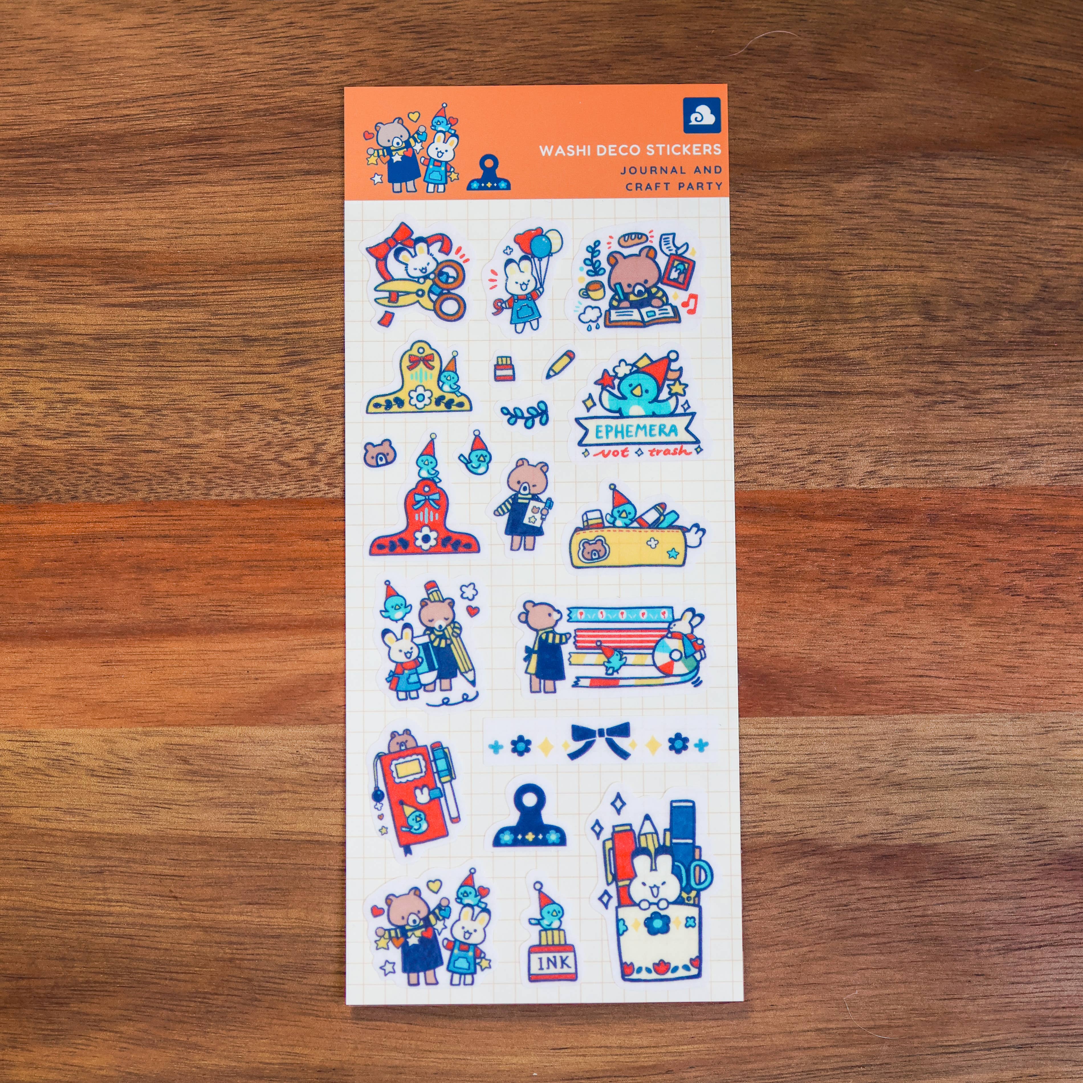 Journal and Craft Party Sticker Sheet