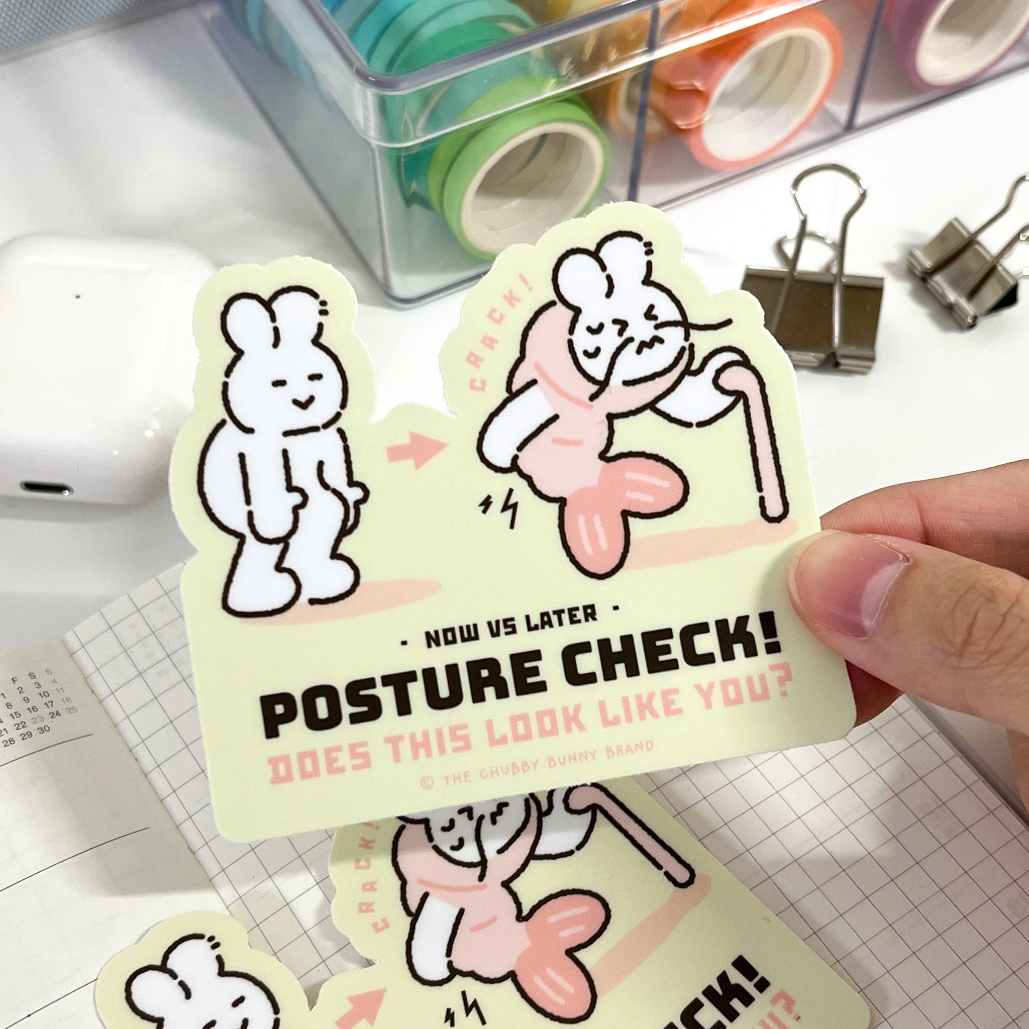 Posture Check Vinyl Sticker