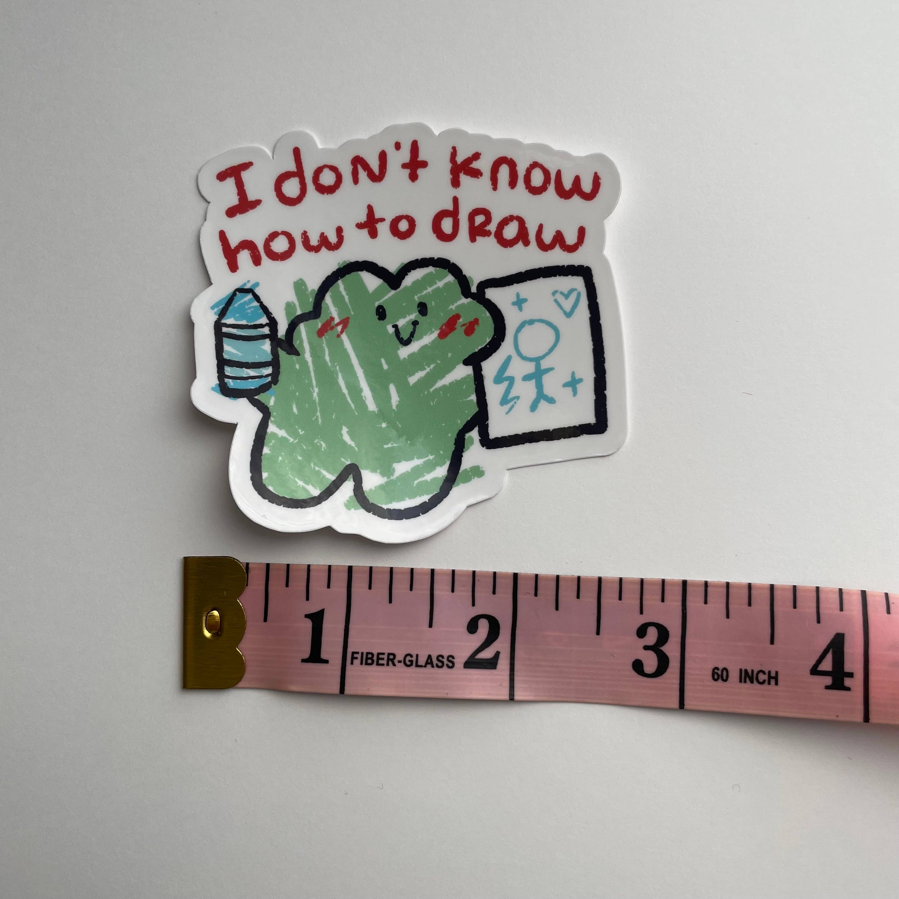 Cute Crayon Frog - Vinyl Sticker