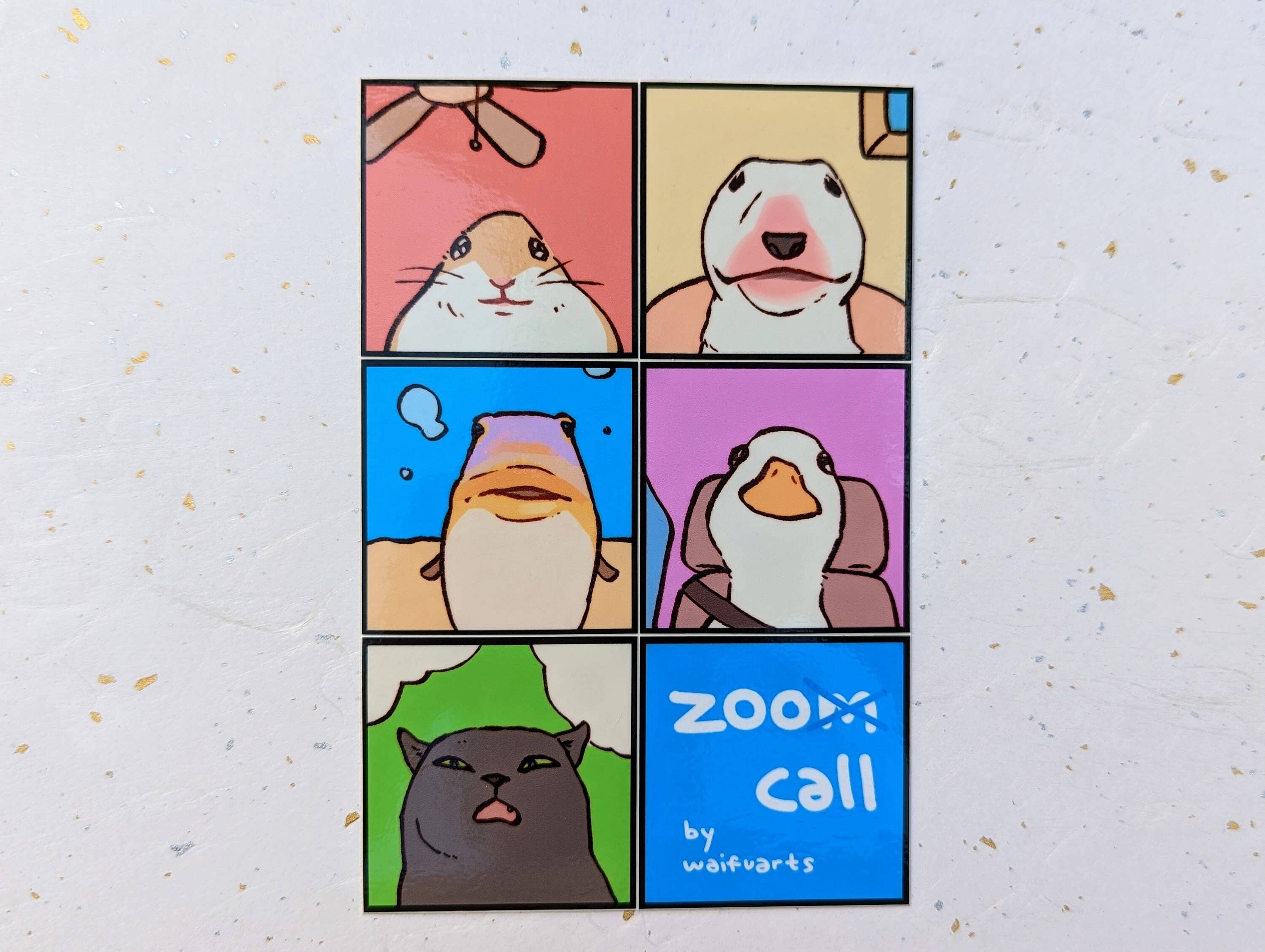 Zoom Call Vinyl Sticker Sheet