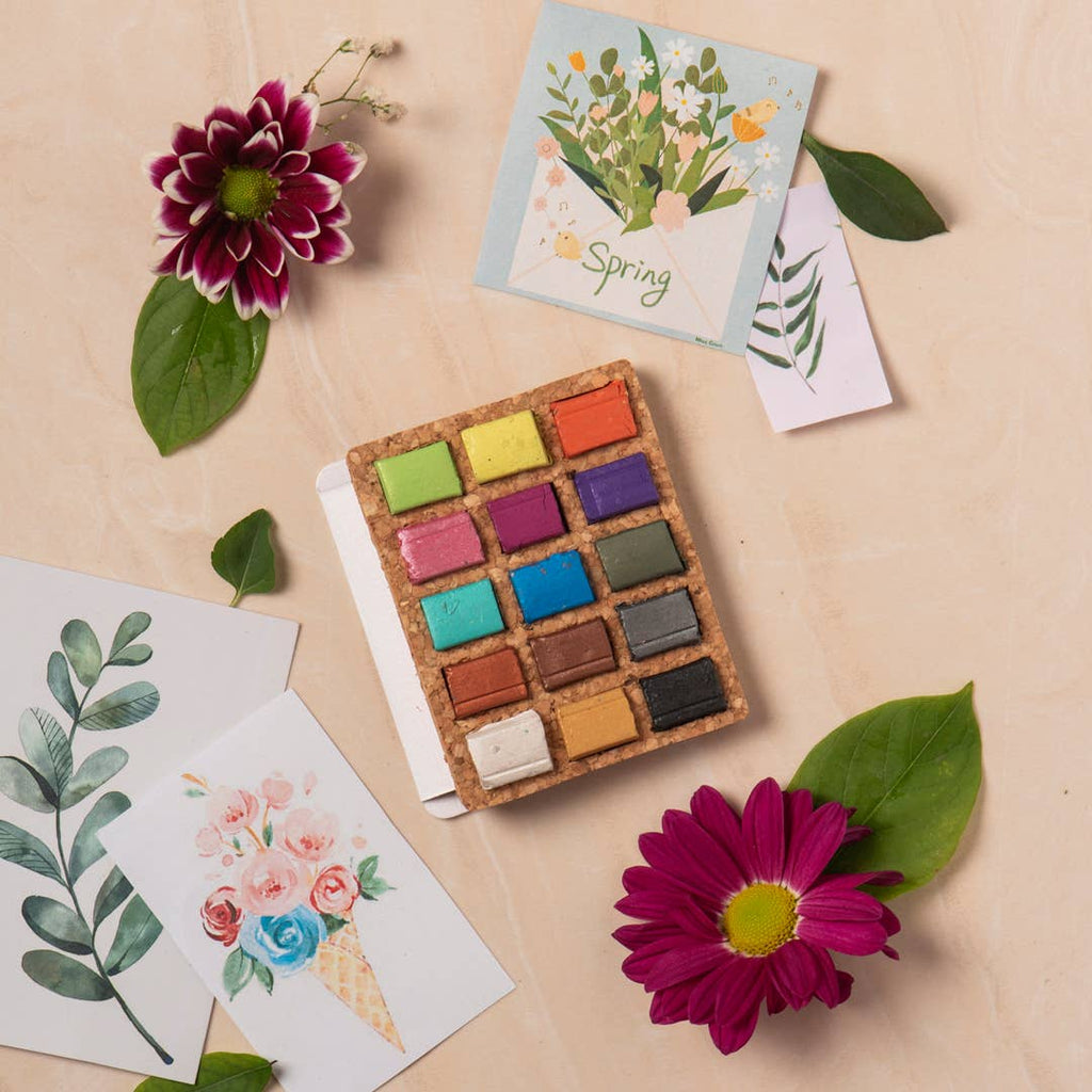 Watercolor Mini Pans - Metallic 15 Colors