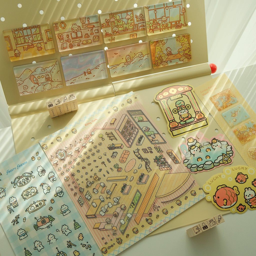 Scene Sticker DIY Kit - Kitty Cafe