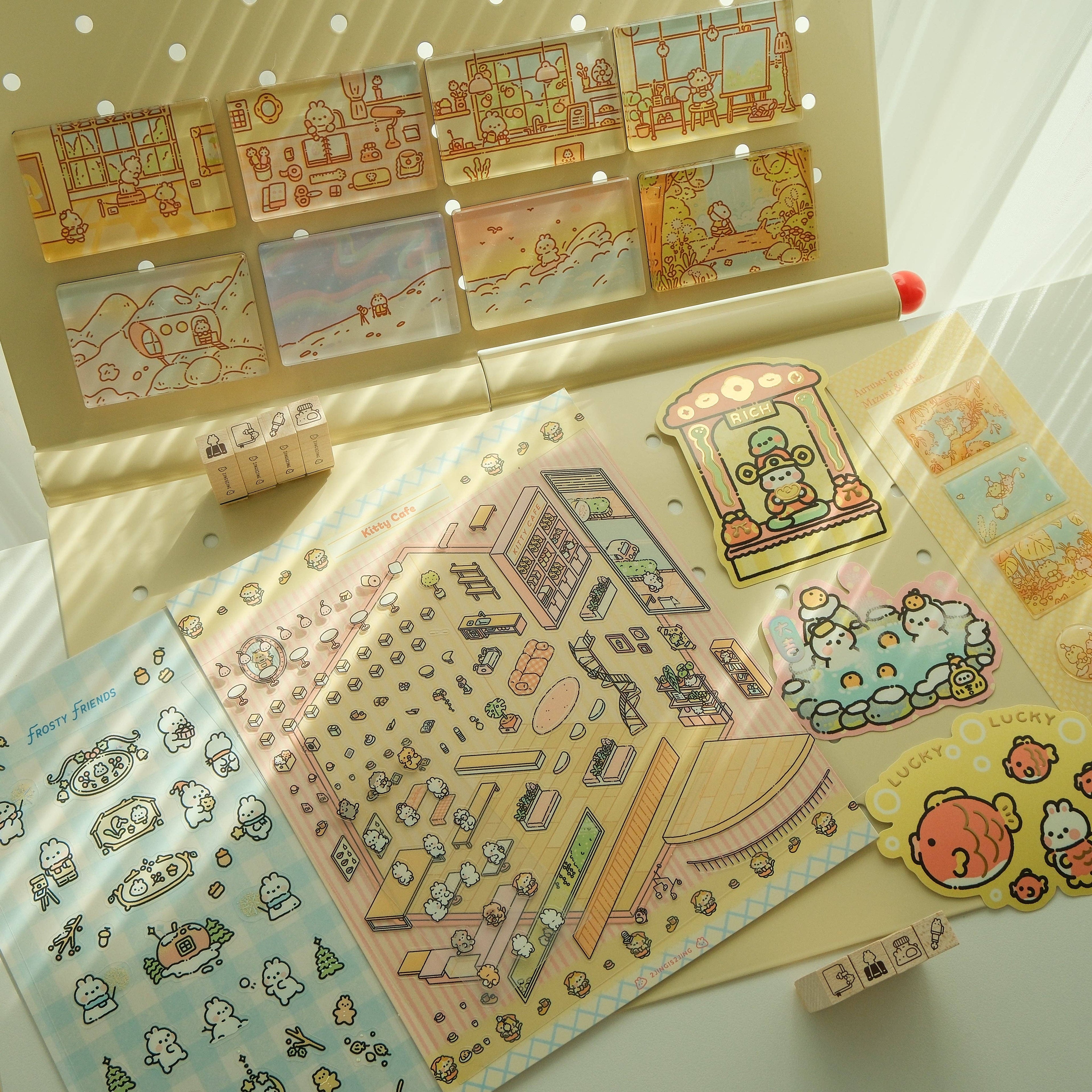 Scene Sticker DIY Kit - Kitty Cafe