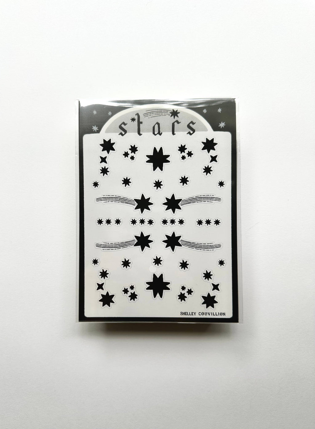 Black Stars sticker sheet