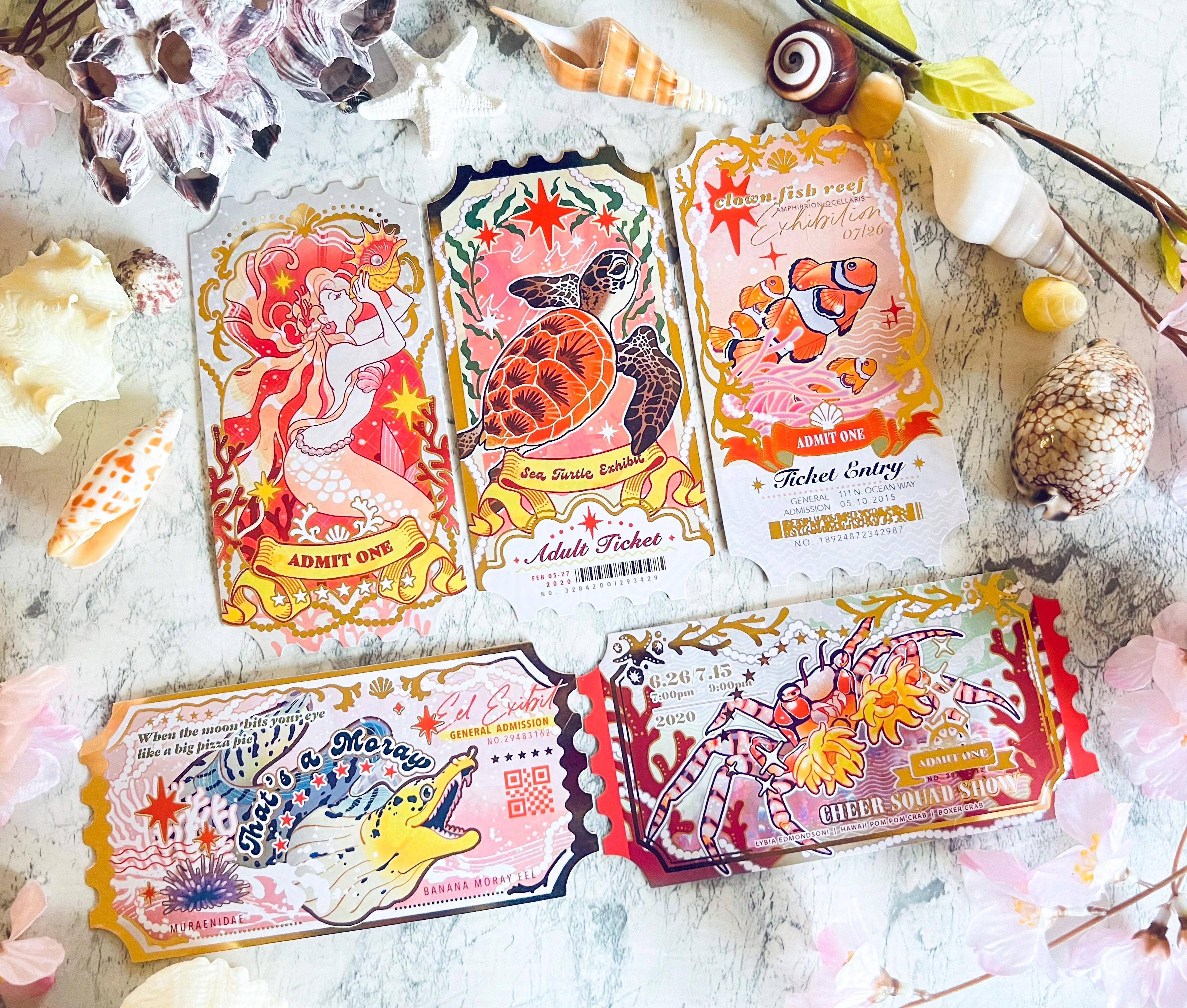 Coral Ticket Postcard