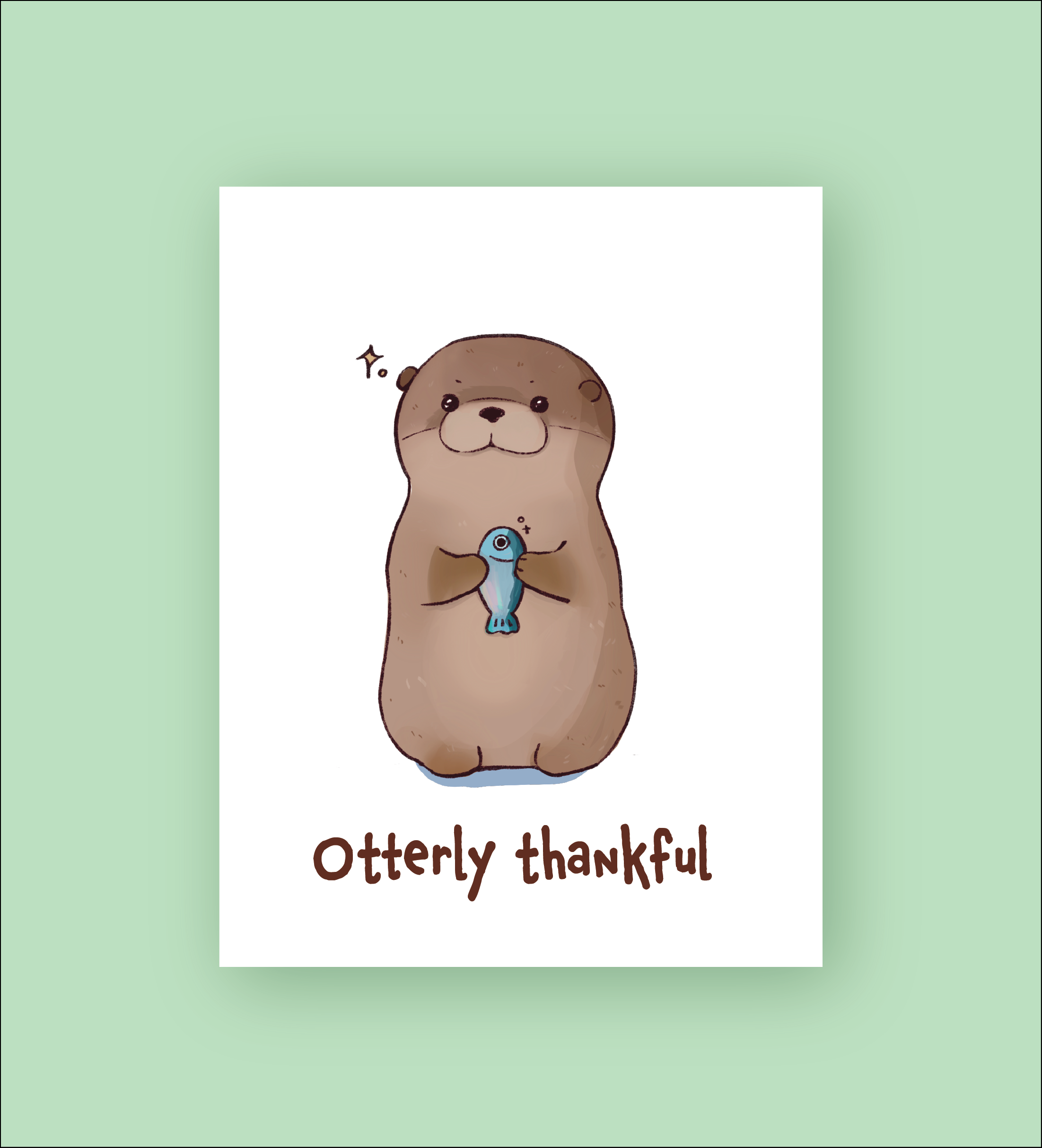 Thank You Card: Otterly Thankful