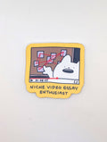 Niche Video Essay Enthusiast Cat Sticker