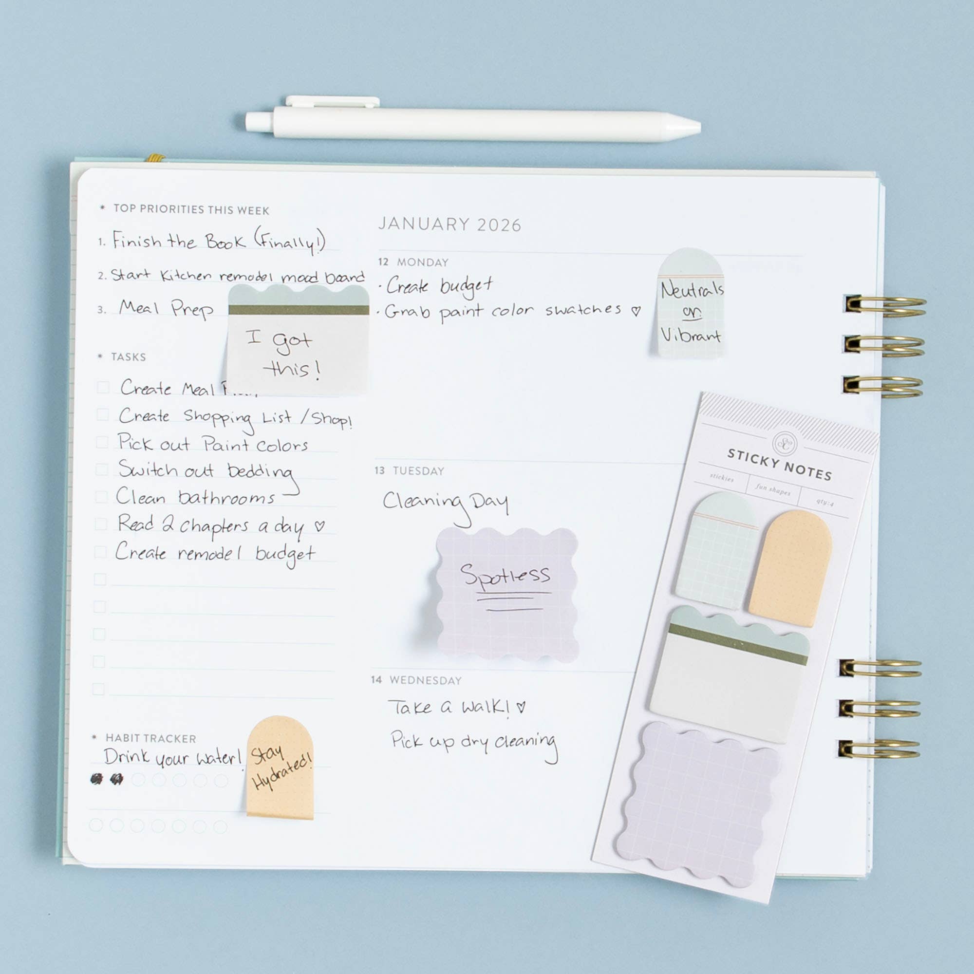 Grid Sticky Notes Set