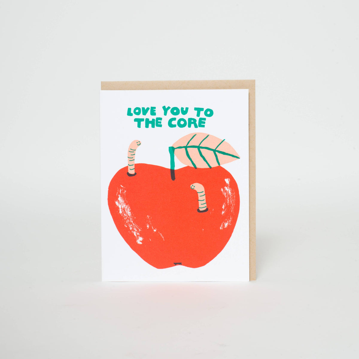 Love Worms Letterpress Greeting Card by Egg Press