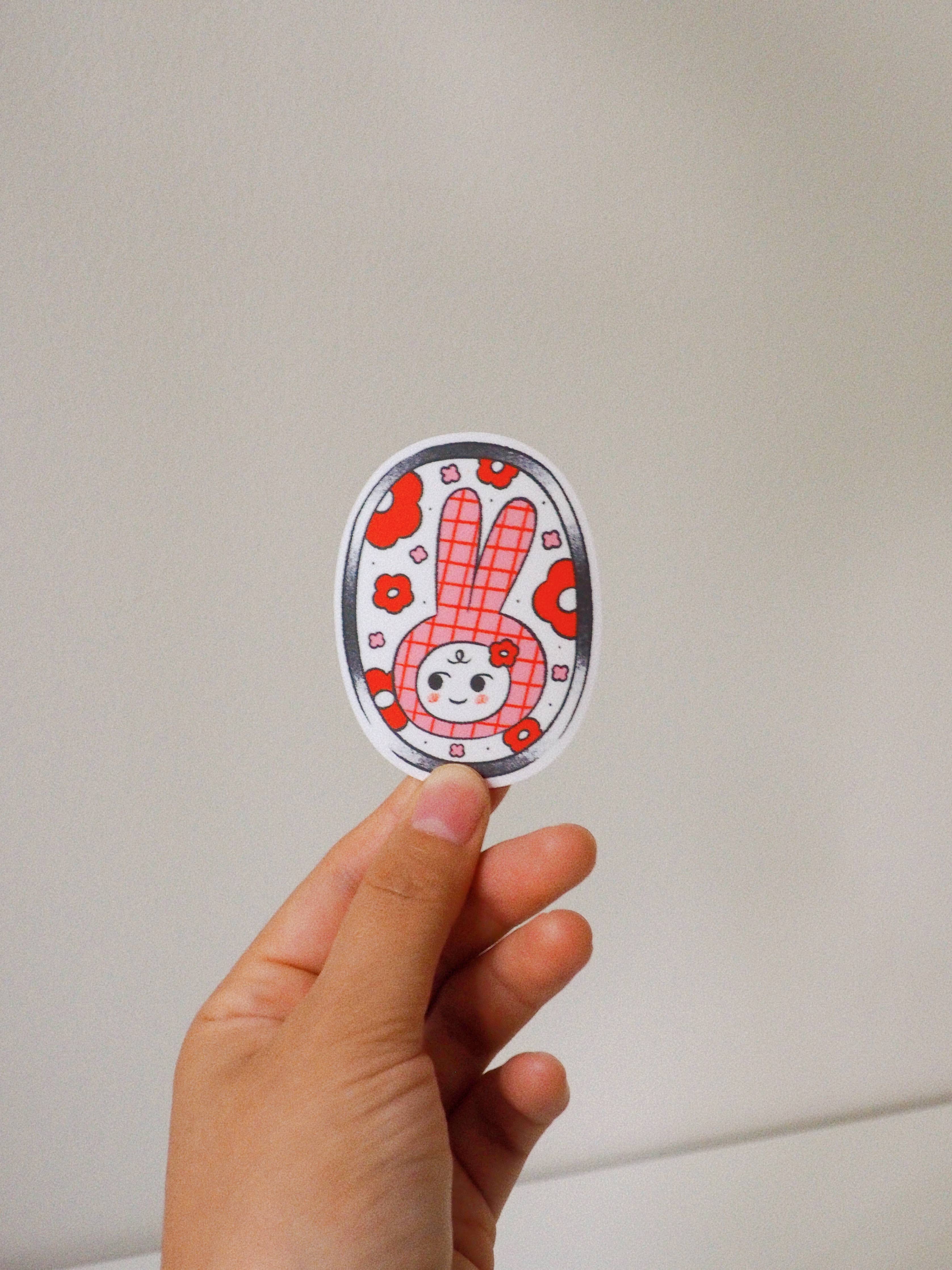 Bunny love • die cut sticker