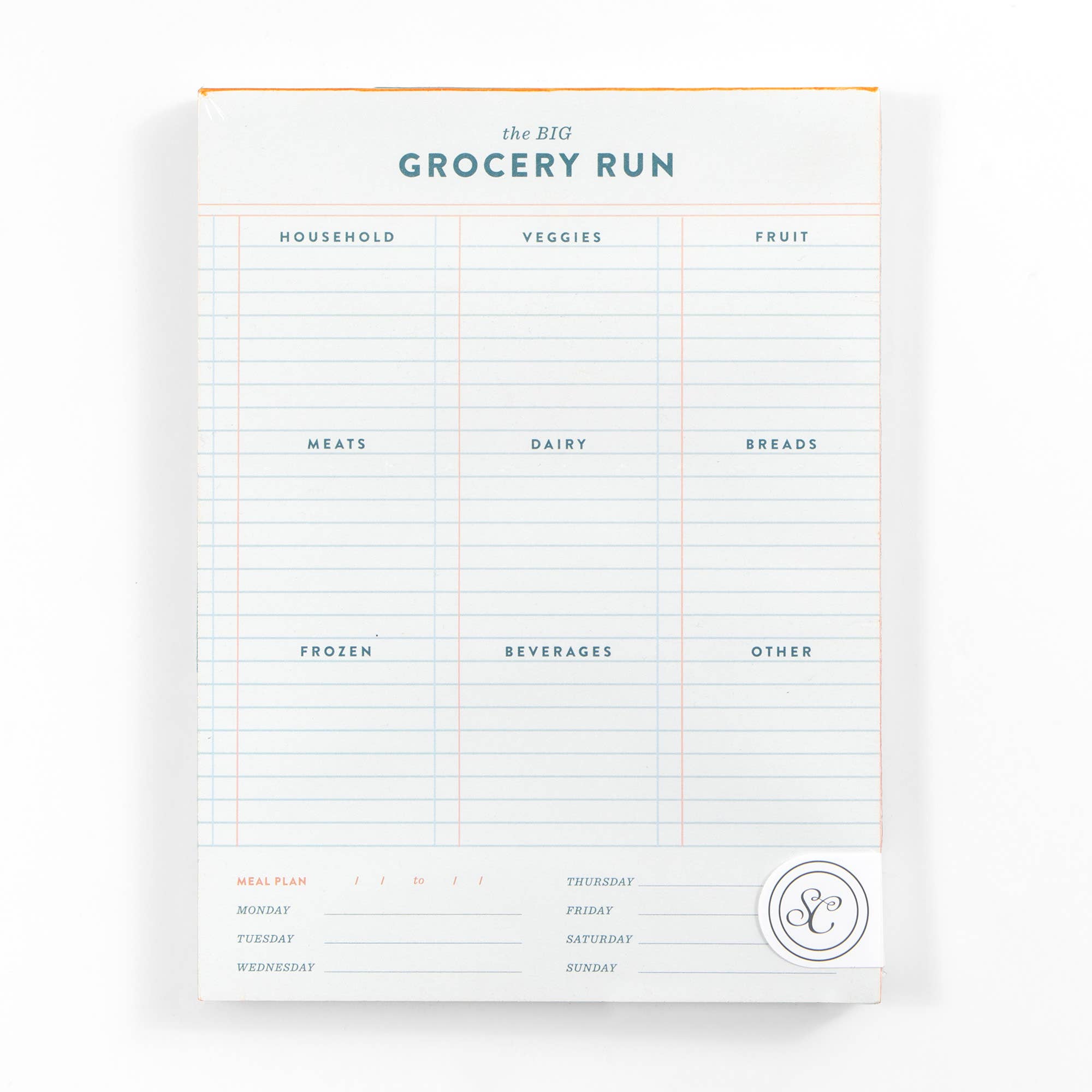 Grocery Run 6x8 Weekly Notepad