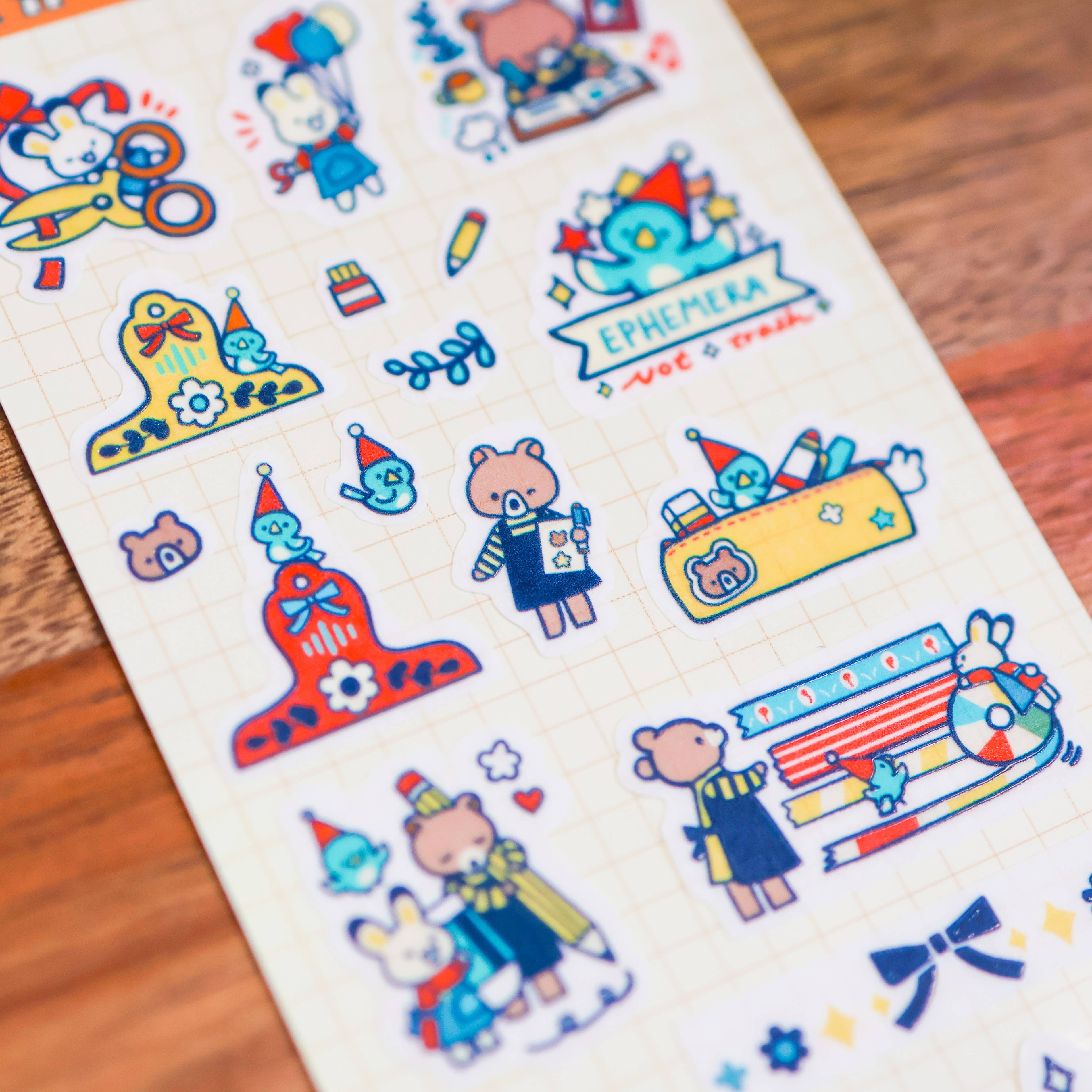 Journal and Craft Party Sticker Sheet