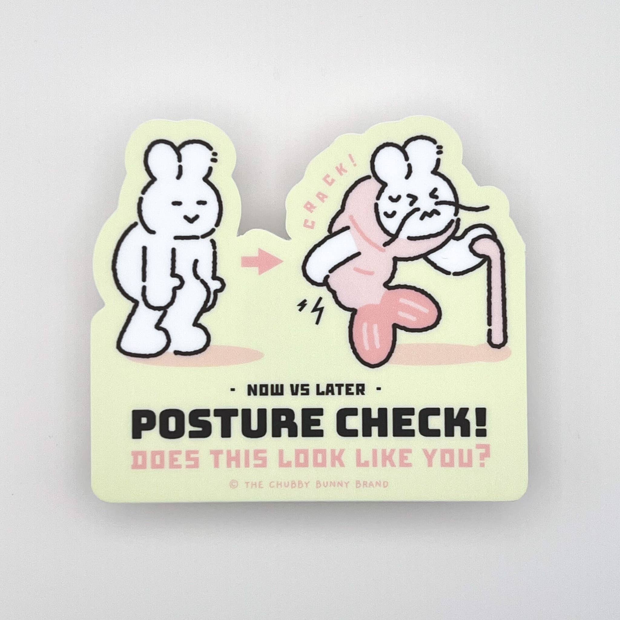 Posture Check Vinyl Sticker