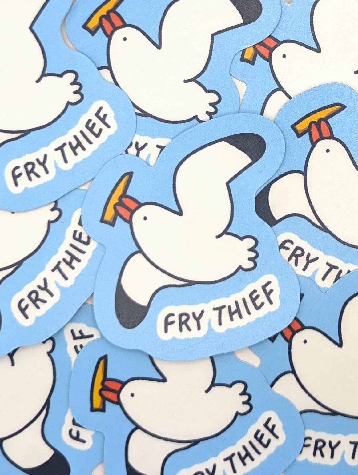 Fry Thief Seagull Vinyl Sticker