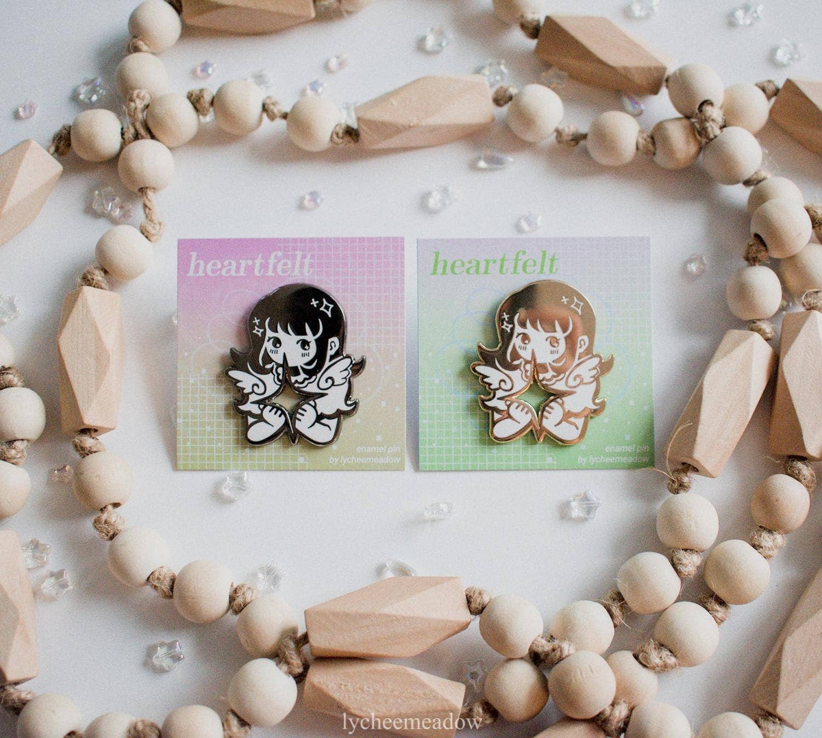 Heartfelt Original Character Enamel Pin | Double Clasp