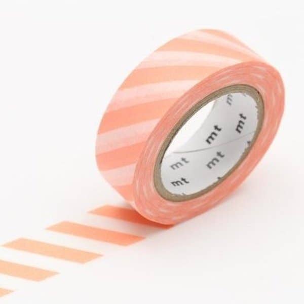mt Washi Tape - Stripe Salmon Pink