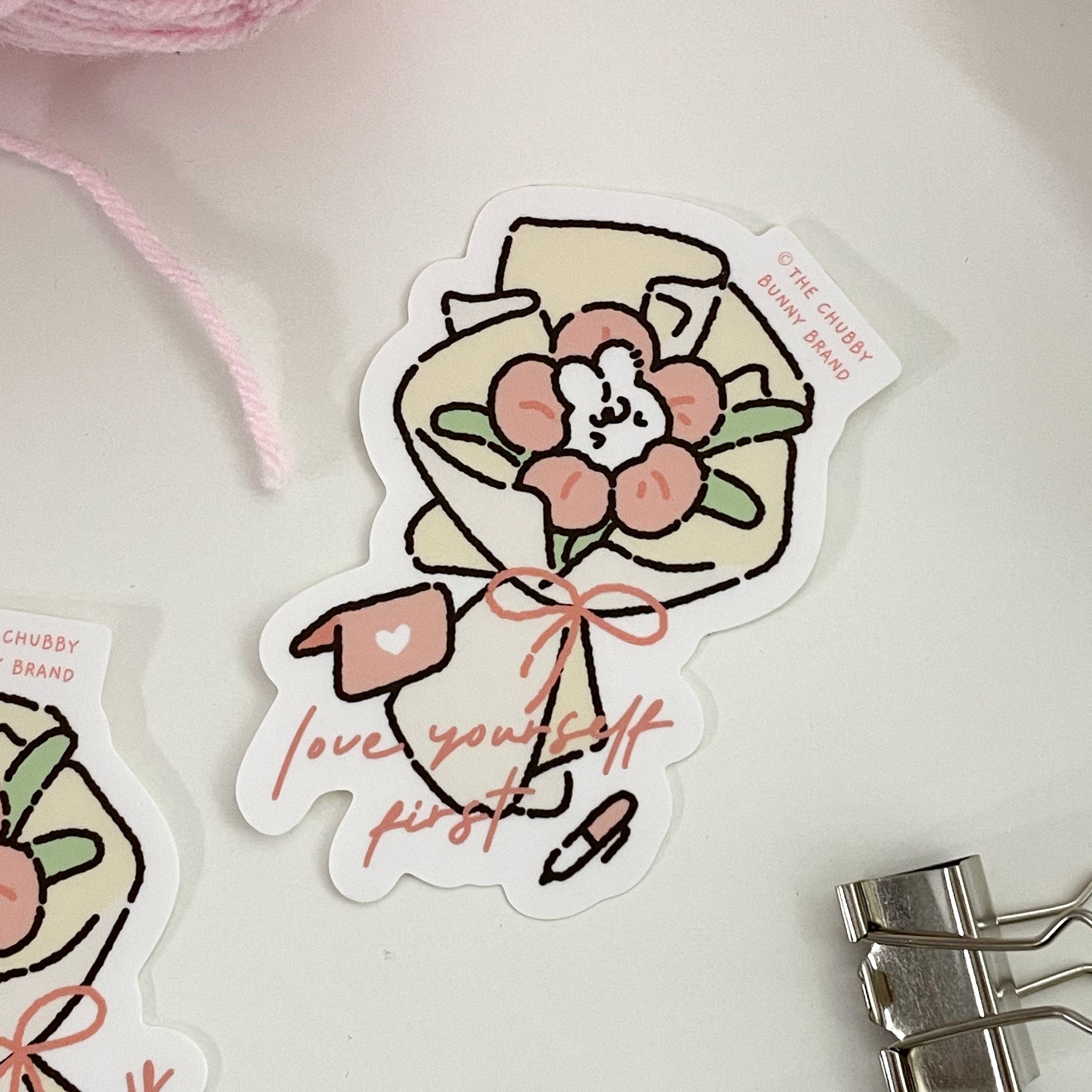 Self Love Flower Bouquet - Vinyl Sticker