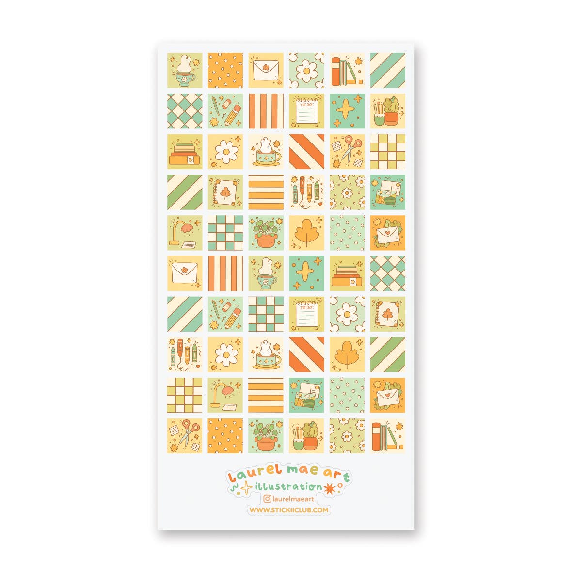 Cozy Desk Patchwork Sticker Sheet