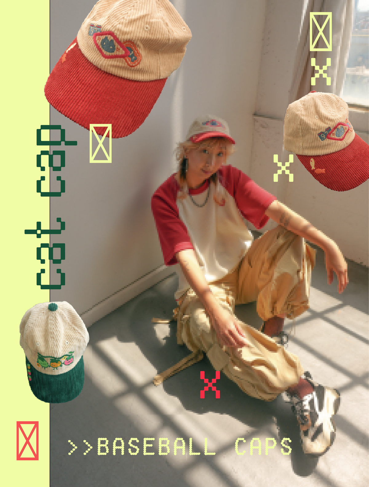 Cat Corduroy Cap