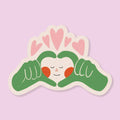 Heart Hands Sticker