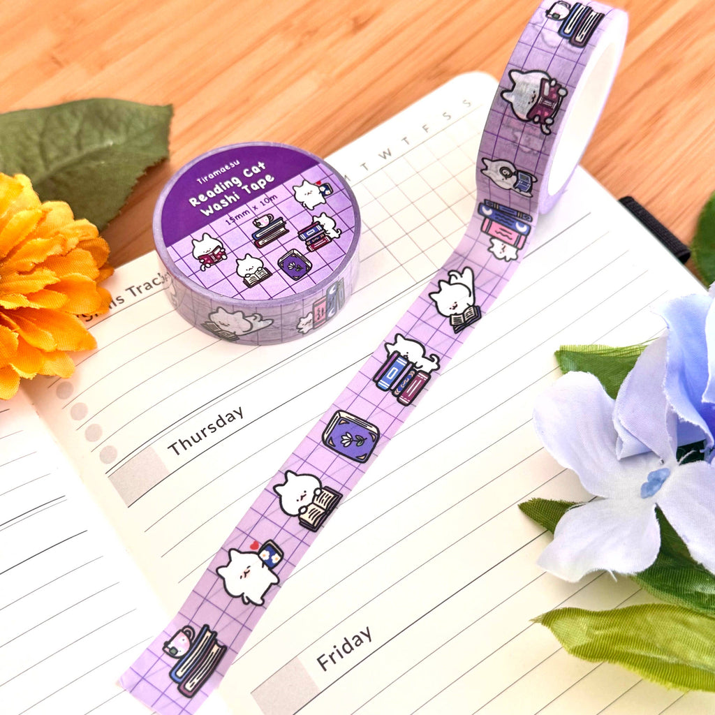 Reading Cat Washi Tape