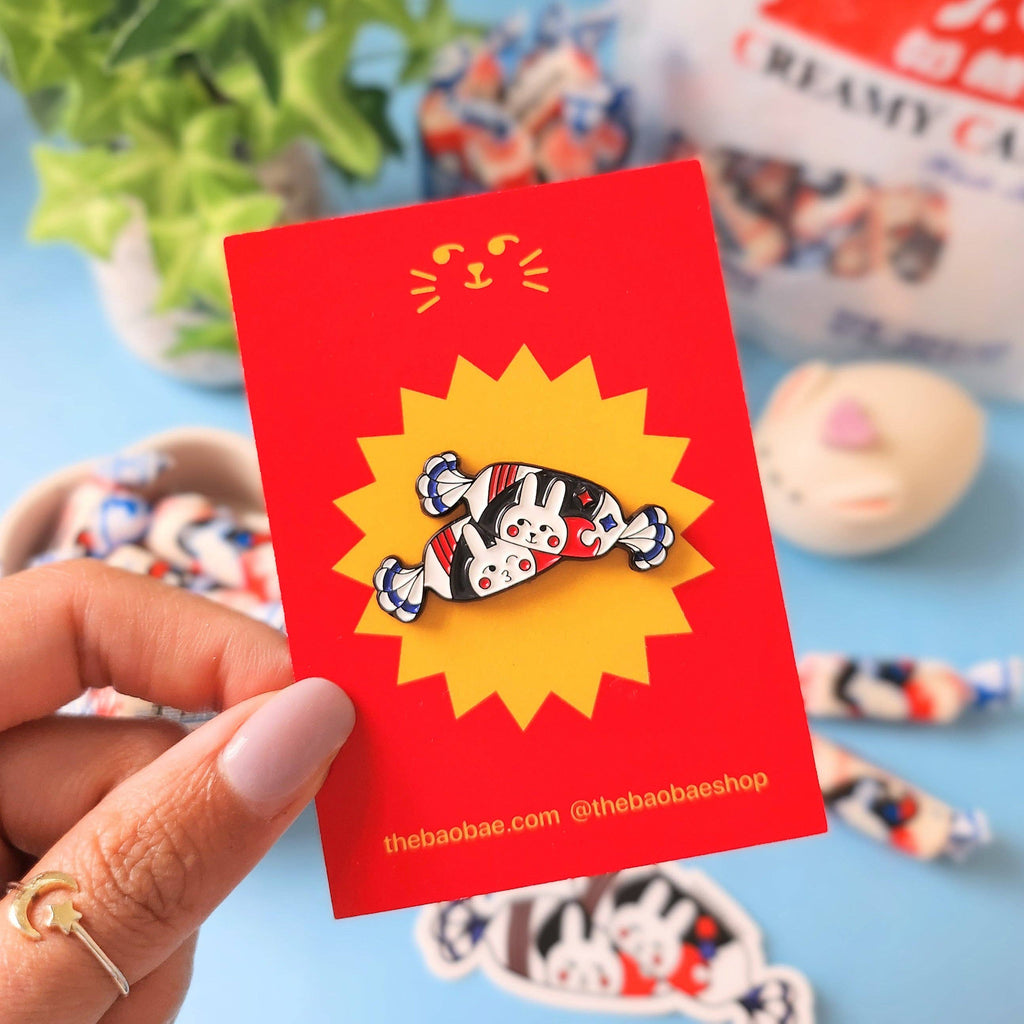 White Rabbit Enamel Enamel Pin