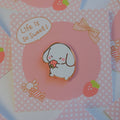 Strawberry Bunny Enamel Pin