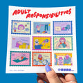 Adult Responsibilities Stamp Sticker Sheet