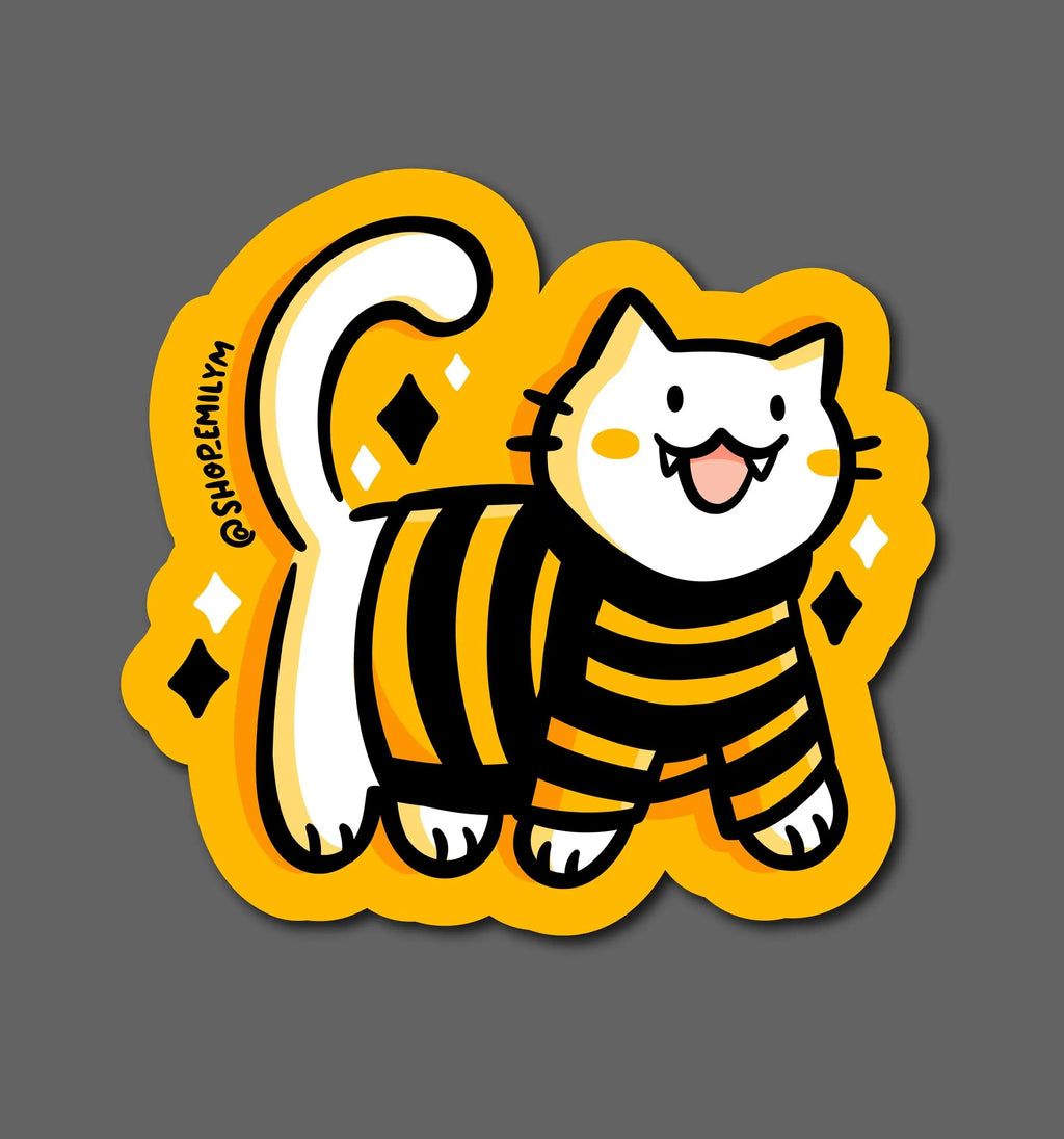 Pittsburgh Yinzer Kitty Vinyl Sticker 