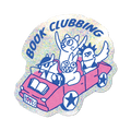 Book Clubbing Die-Cut Sticker