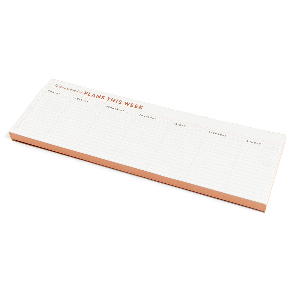 Plans This Week Horizontal Memo Pad