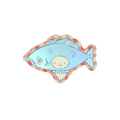 Fish Bun Holographic Vinyl Sticker