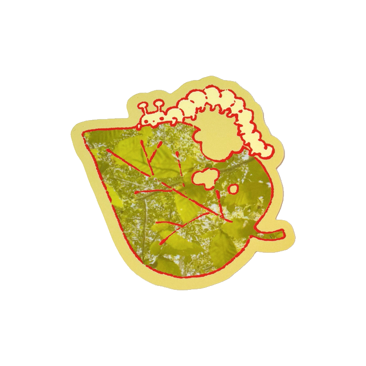 Caterpillar Munchies Matte Vinyl Sticker