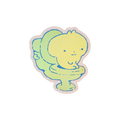 Toilet Bun Holographic Vinyl Sticker
