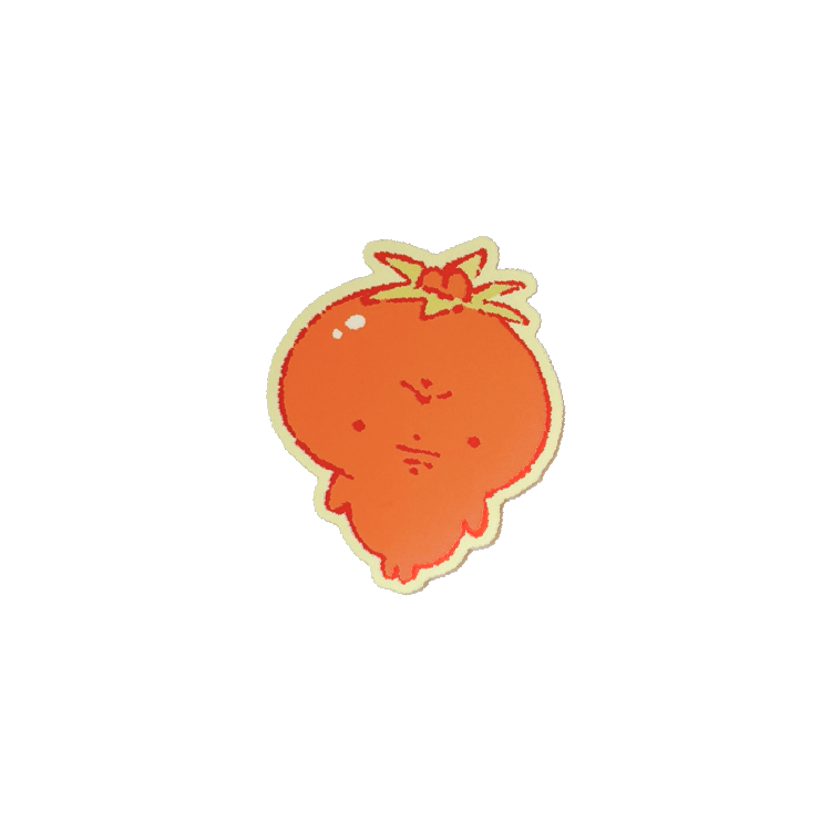 Tomato Bun Holographic Vinyl Sticker