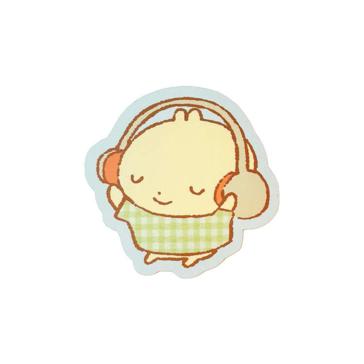 Music Bun Holographic Vinyl Sticker